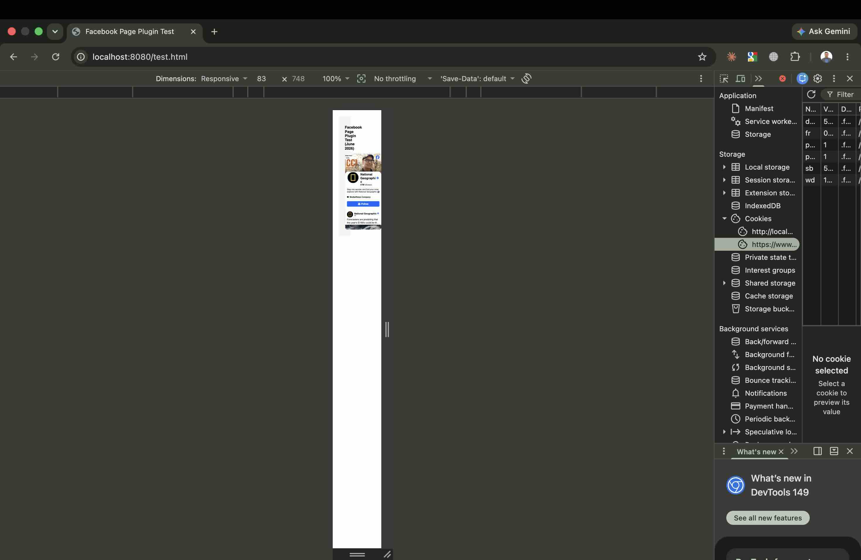 Facebook Page Plugin completely broken at 83px with text stacked vertically