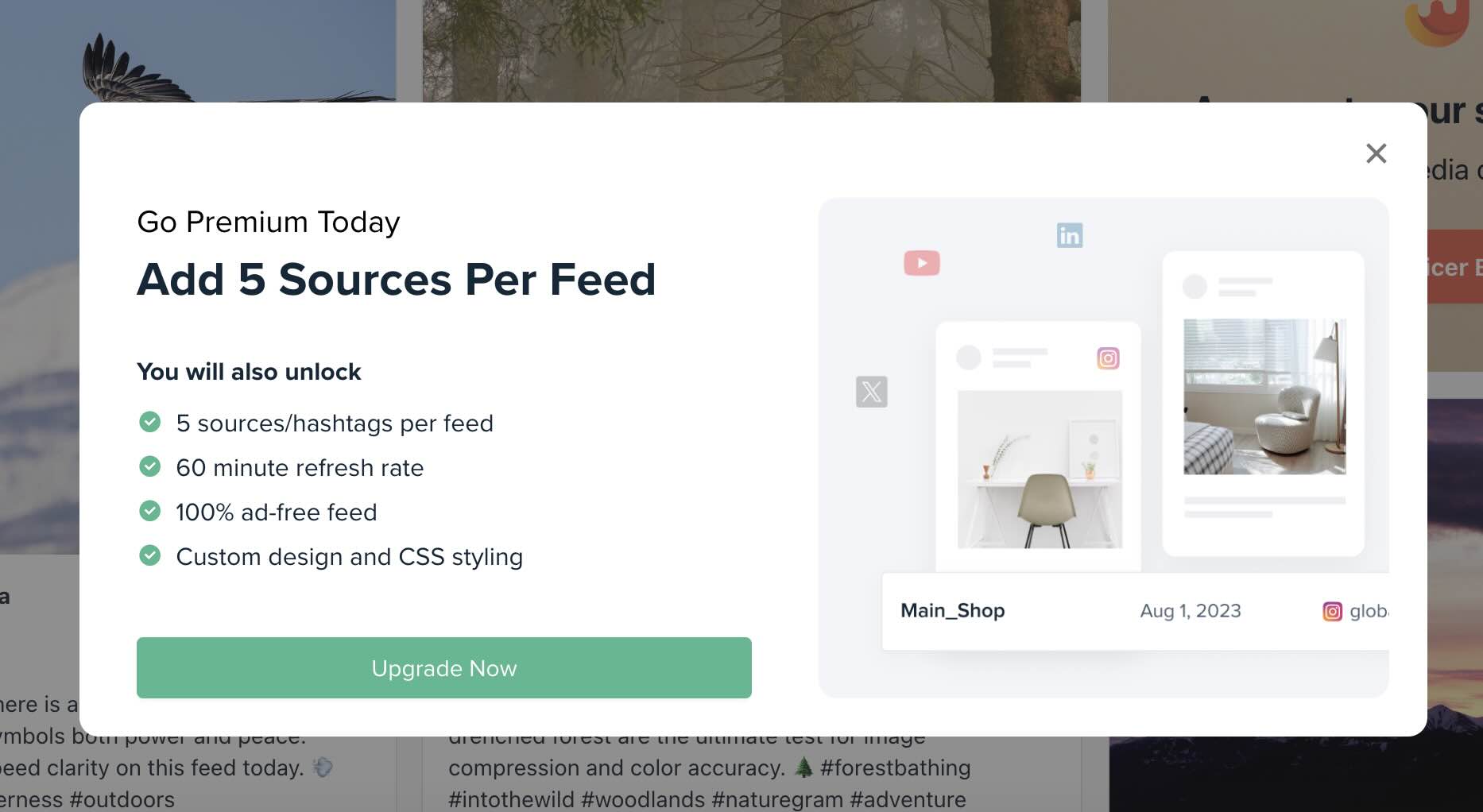 Juicer.io free plan blocking the user from adding a second source